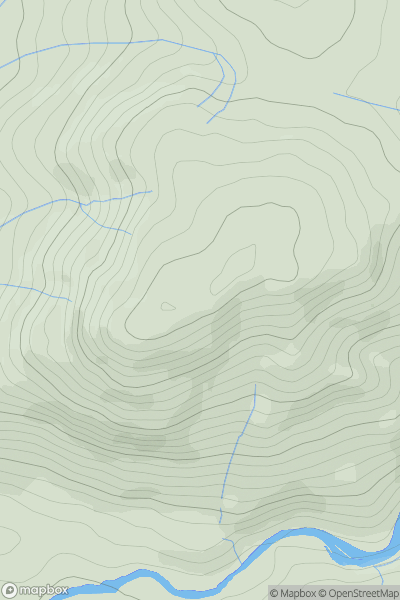 Thumbnail image for Latrigg [Lake District N] [NY279247] showing contour plot for surrounding peak